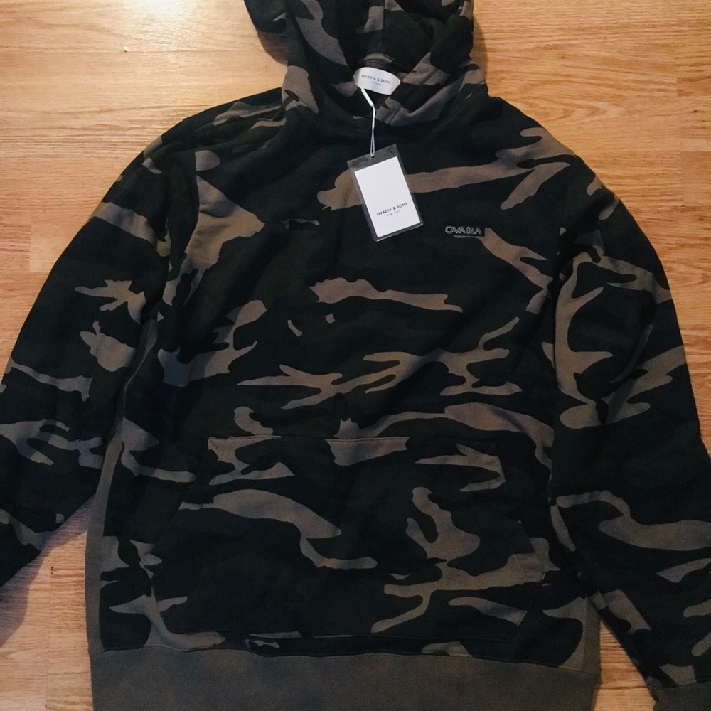 Ovadia and Sons Camouflage Hoodie, NWT Off White